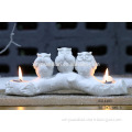 Ceramic white owl tea light porcelain candle holders wholesale